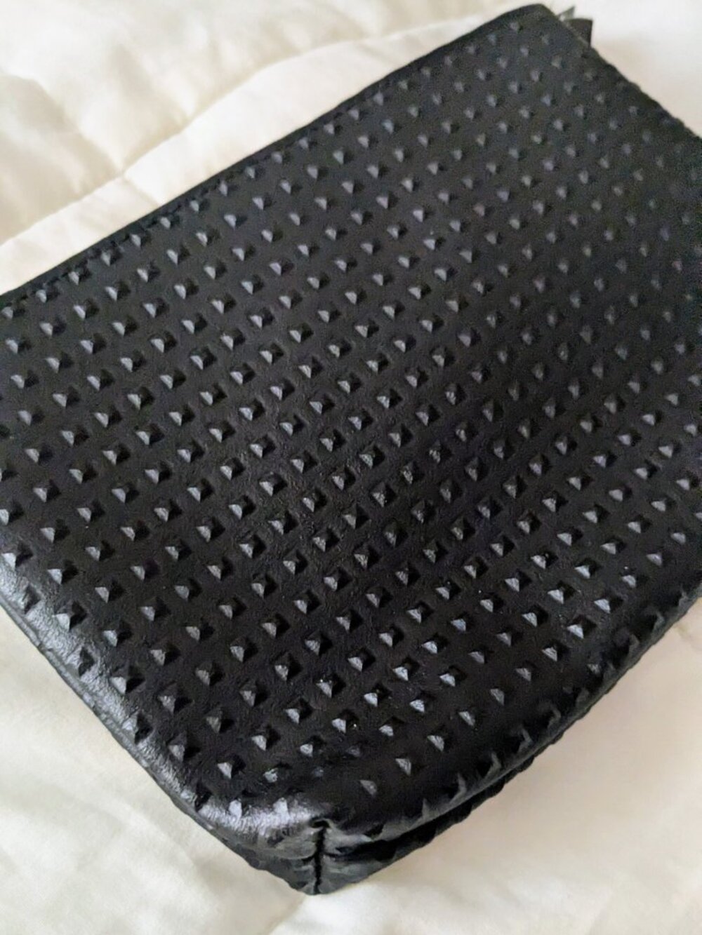 IPSY Glam Bag Like A Boss Cosmetic Travel Pouch in Studded Black Blue Sep 2017